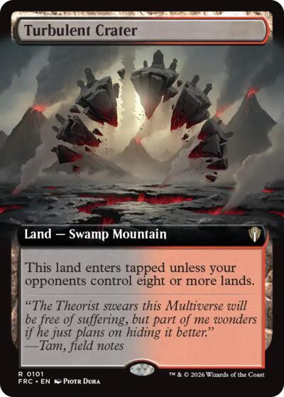Turbulent Crater (Extended Art) (Commander: Reality Fracture) Light Play