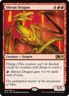 Shivan Dragon (Magic 2019 Core Set) Medium Play