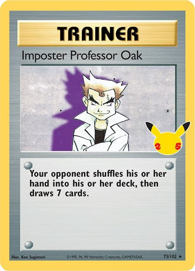 Imposter Professor Oak (Celebrations: Classic Collection) Light Play Holofoil
