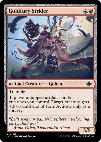 Goldfury Strider (The Lost Caverns of Ixalan) Light Play Foil