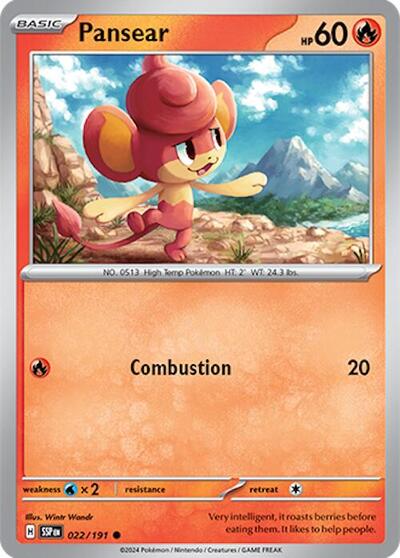Pansear (SV08: Surging Sparks) Light Play Reverse Holofoil