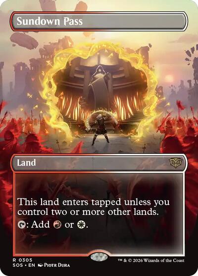 Sundown Pass (Borderless) (Secrets of Strixhaven) Near Mint Foil