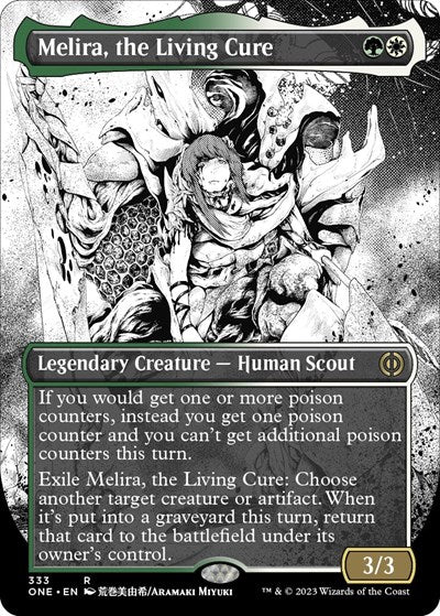 Melira, the Living Cure (Borderless) (Phyrexia: All Will Be One) Light Play