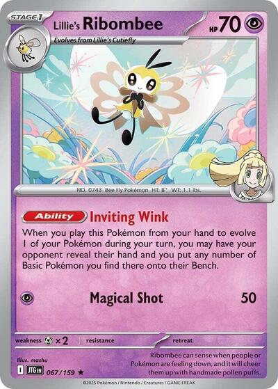 Lillie's Ribombee - 067 (SV09: Journey Together) Light Play Holofoil