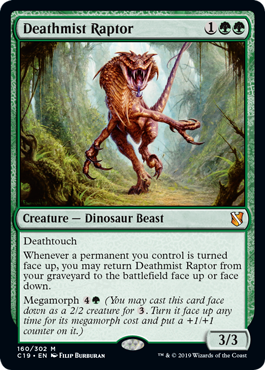 Deathmist Raptor (Commander 2019) Light Play