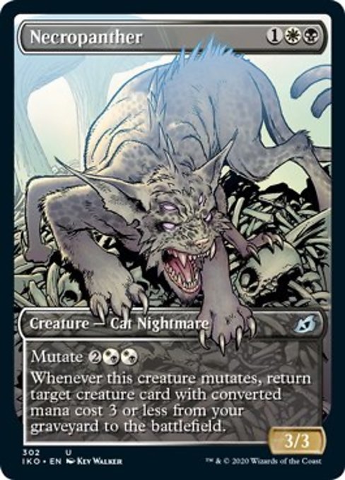 Necropanther (Showcase) (Ikoria: Lair of Behemoths) Light Play