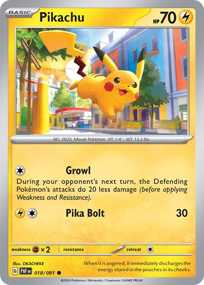 Pikachu (SV: Paldean Fates) Light Play Reverse Holofoil