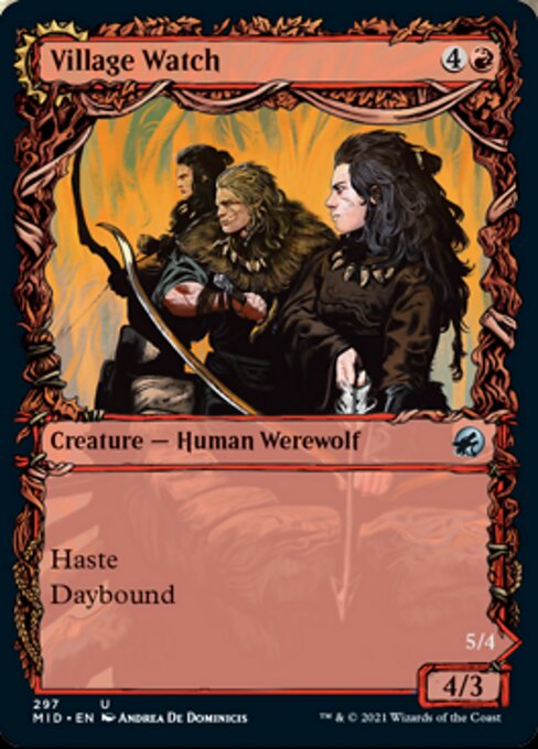 Village Watch / Village Reavers (Showcase) (Innistrad: Midnight Hunt) Light Play
