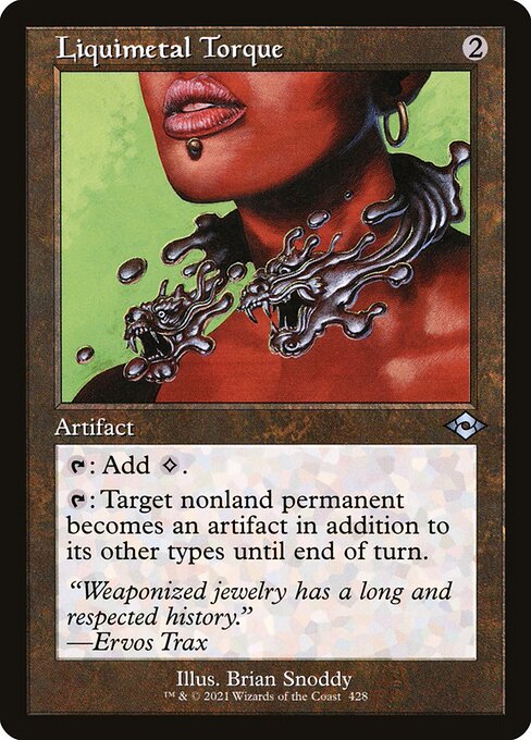 Liquimetal Torque (Retro Frame) (Foil Etched) (Modern Horizons 2) Light Play Foil