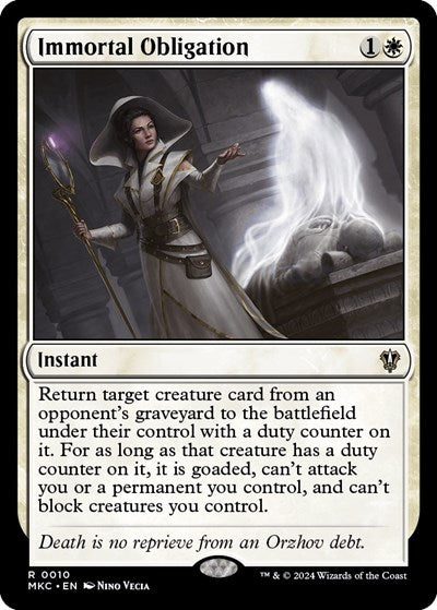 Immortal Obligation (Commander: Murders at Karlov Manor) Light Play