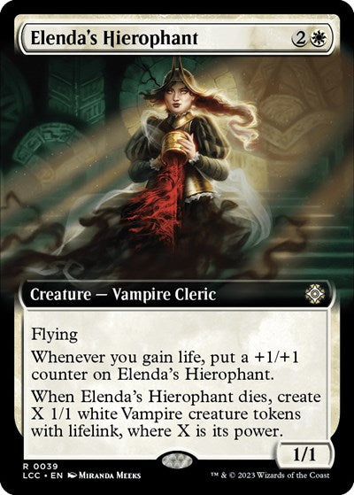 Elenda's Hierophant (Extended Art) (Commander: The Lost Caverns of Ixalan) Light Play