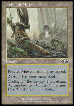 Polluted Mire (Urza's Saga) Light Play