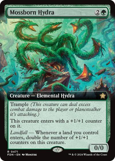 Mossborn Hydra (Extended Art) (Foundations) Near Mint Foil