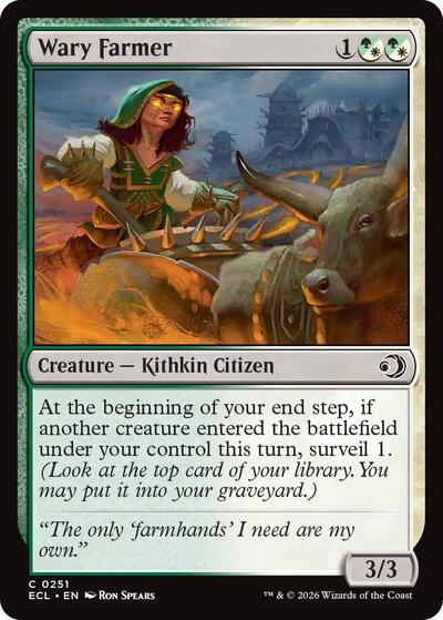 Wary Farmer (Lorwyn Eclipsed) Light Play Foil