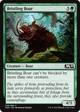 Bristling Boar (Magic 2020 Core Set) Light Play