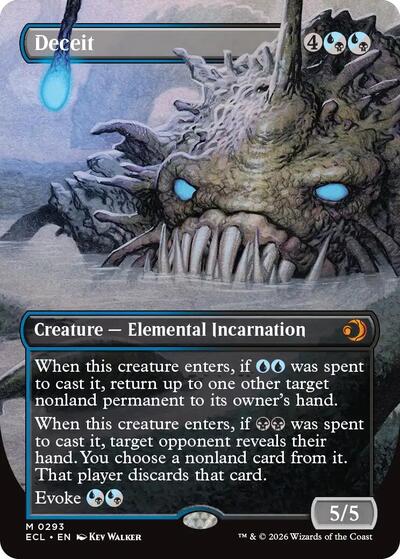 Deceit (Borderless) (Lorwyn Eclipsed) Light Play