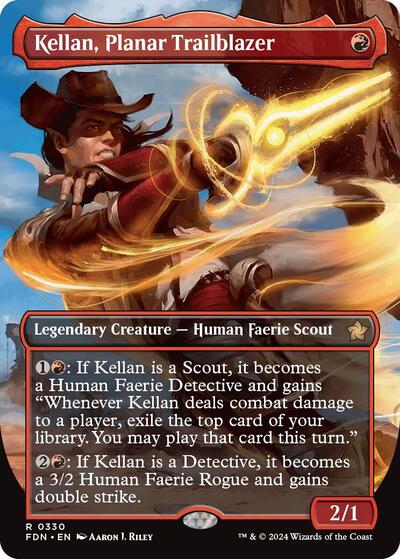 Kellan, Planar Trailblazer (Borderless) (Foundations) Light Play