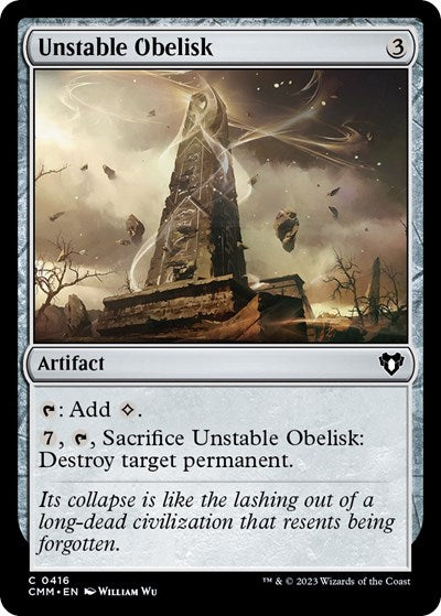 Unstable Obelisk (Commander Masters) Light Play Foil