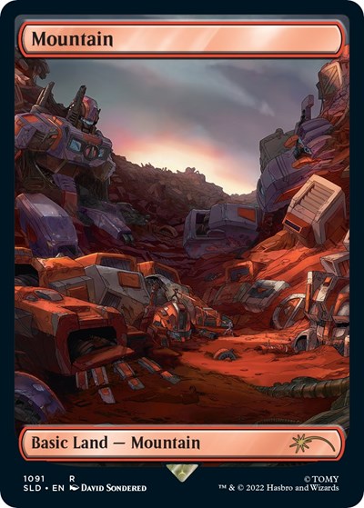 Mountain (1091) (Secret Lair) Light Play Foil
