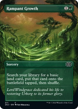 Rampant Growth (Borderless) (Double Masters 2022) Light Play Foil