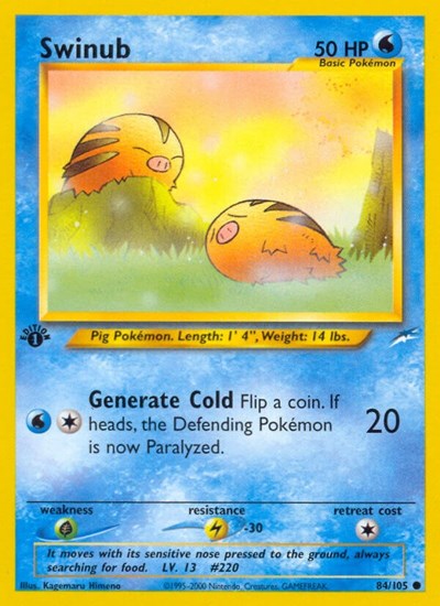 Swinub (Neo Destiny) Light Play 1st Edition