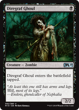 Diregraf Ghoul (Magic 2019 Core Set) Damaged / Poor