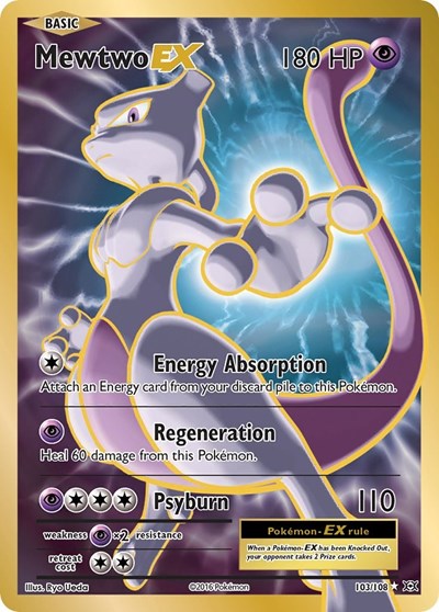 Mewtwo EX (Full Art) (XY - Evolutions) Light Play Holofoil