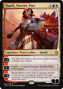 Huatli, Warrior Poet (Ixalan) Light Play