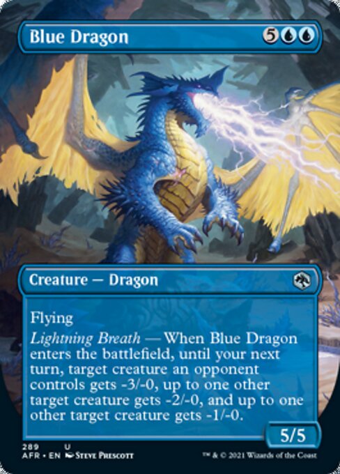 Blue Dragon (Borderless) (Adventures in the Forgotten Realms) Light Play