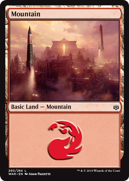 Mountain (260) (War of the Spark) Light Play