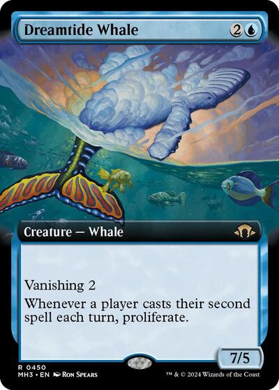 Dreamtide Whale (Extended Art) (Modern Horizons 3) Light Play Foil