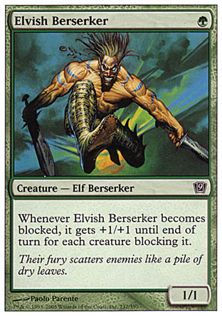 Elvish Berserker (9th Edition) Light Play