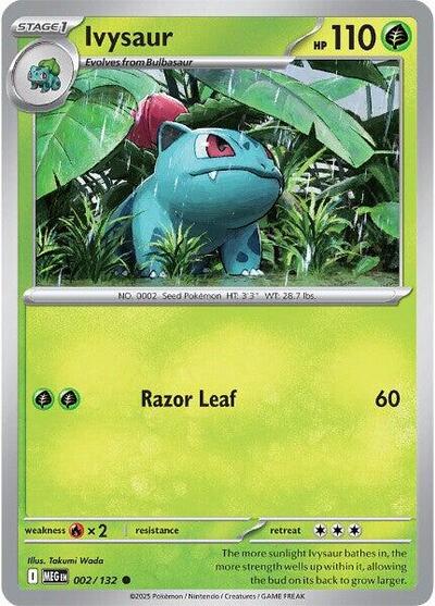 Ivysaur - 002 (ME01: Mega Evolution) Light Play Reverse Holofoil