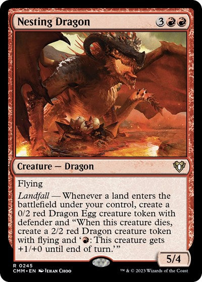 Nesting Dragon (Commander Masters) Light Play Foil