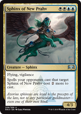 Sphinx of New Prahv (Ravnica Allegiance) Light Play Foil
