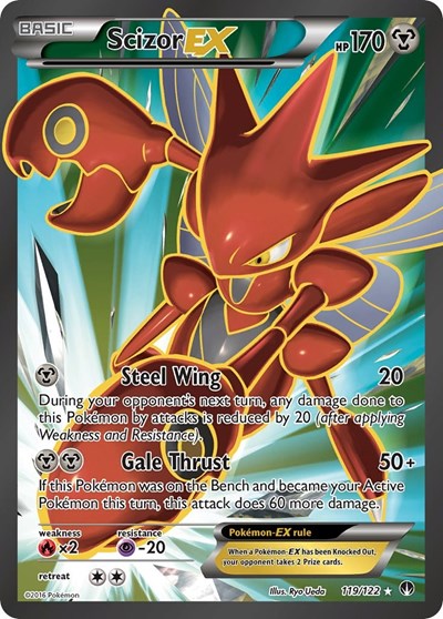 Scizor EX (Full Art) (XY - BREAKpoint) Light Play