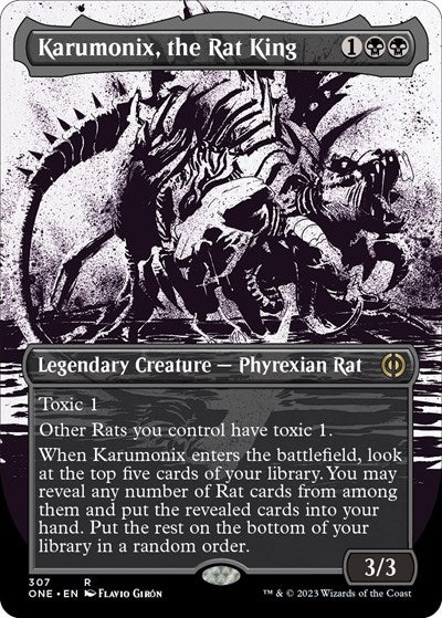Karumonix, the Rat King (Showcase) (Phyrexia: All Will Be One) Light Play