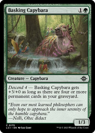 Basking Capybara (The Lost Caverns of Ixalan) Light Play Foil