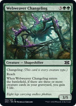 Webweaver Changeling (Double Masters 2022) Light Play Foil