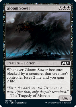 Gloom Sower (Magic 2021 Core Set) Light Play Foil