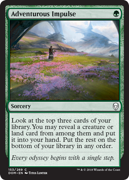 Adventurous Impulse (Dominaria) Light Play