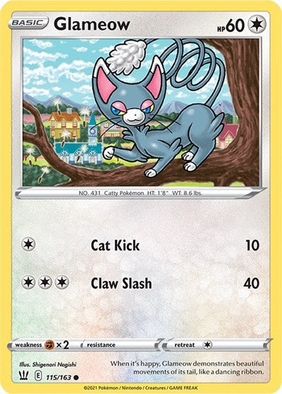 Glameow (SWSH05: Battle Styles) Light Play