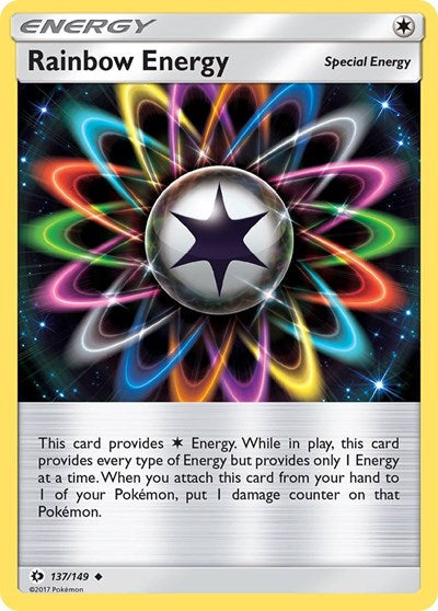 Rainbow Energy (SM Base Set) Medium Play