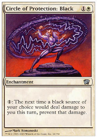 Circle of Protection: Black (8th Edition) Medium Play Foil