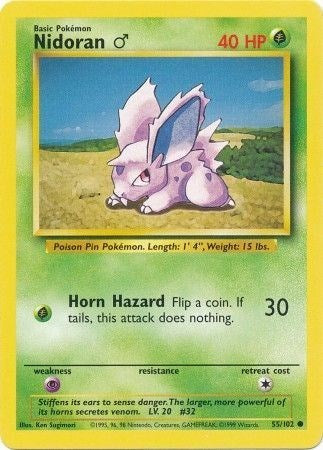 Nidoran M (Base Set) Medium Play