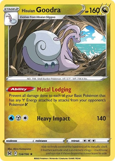 Hisuian Goodra (SWSH11: Lost Origin) Light Play Holofoil