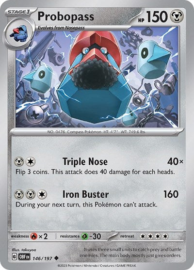 Probopass (Scarlet and  Violet: Obsidian Flames) Light Play Reverse Holofoil