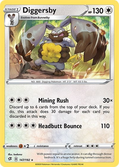 Diggersby (SWSH02: Rebel Clash) Light Play