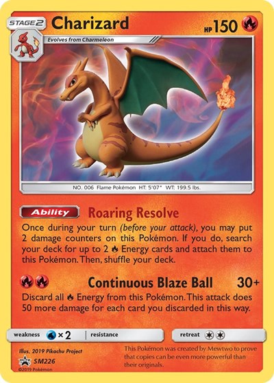 Charizard - SM226 (SM Promos) Damaged / Poor Holofoil