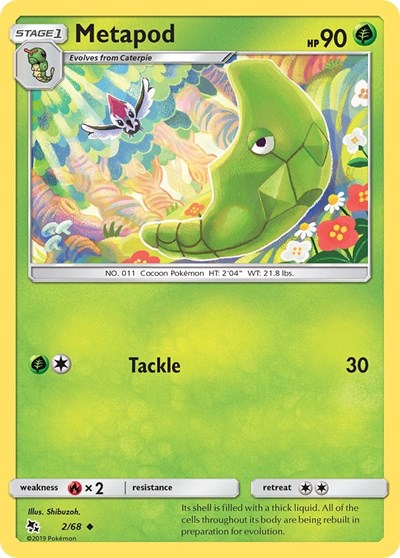 Metapod (Hidden Fates) Light Play